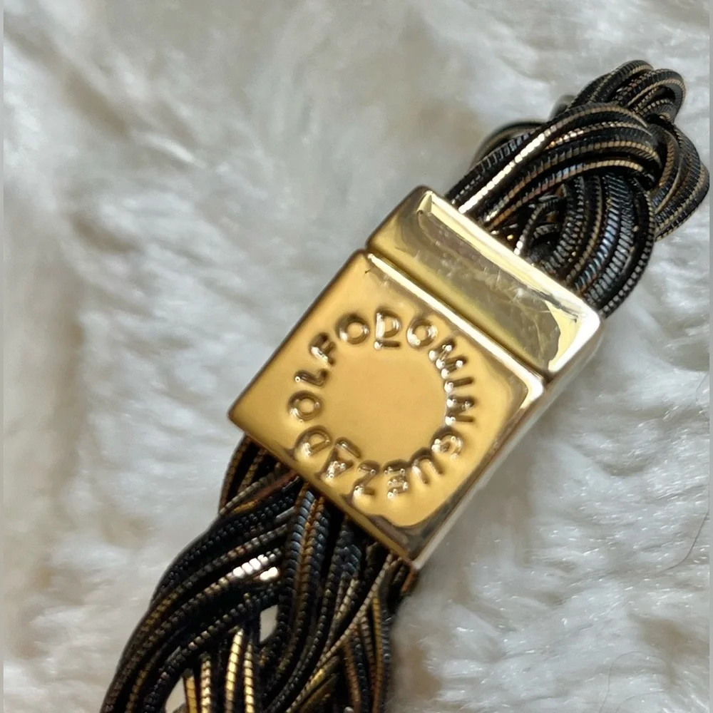 Adolfo Dominguez braided chain bracelet Unisex